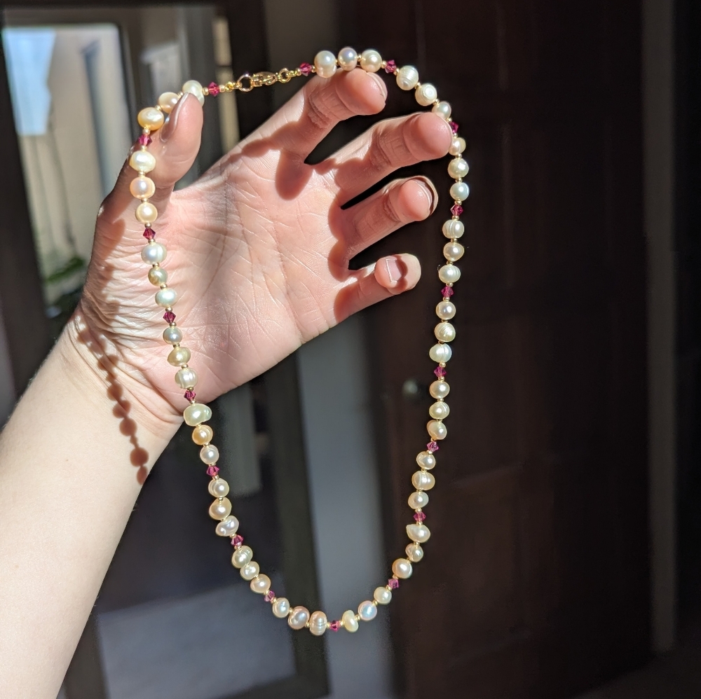 Freshwater Pearl Swarovski Necklace